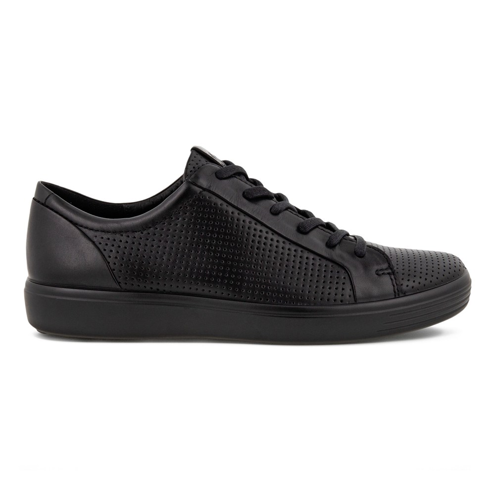 Mens Sneakers - ECCO Soft 7 Laced - Black - 1950PAQNH